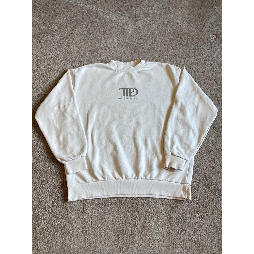 Taylor Swift Tortured Poets Department Crewneck Sweatshirt Size Large
